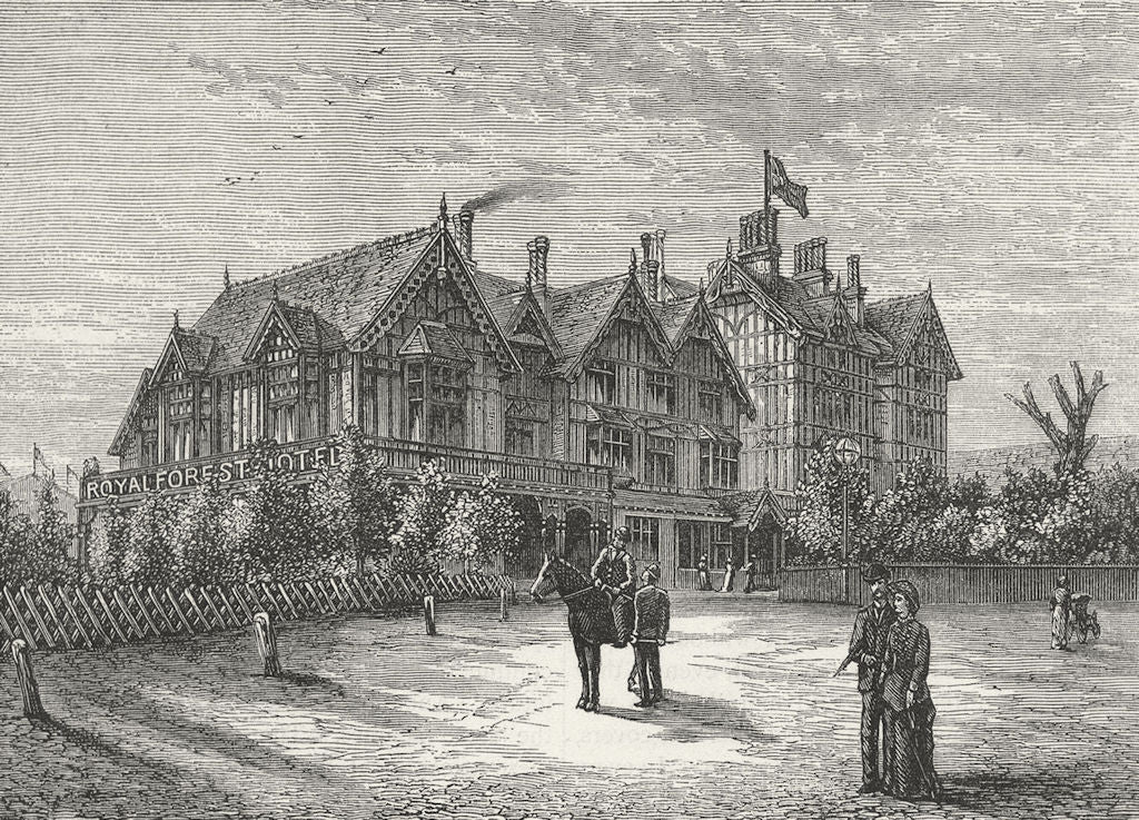 EPPING FOREST. Royal Forest Hotel, Chingford 1888 old antique print picture